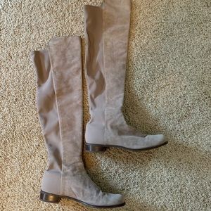 Stuart Weizman otk taupe boot